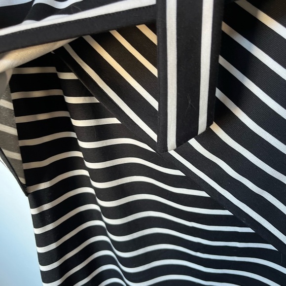 Halogen Black and White Wrap Pencil Skirt Knee-Length - Picture 4 of 10